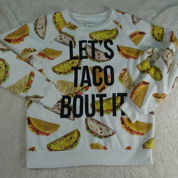 "Let's Taco Bout It" L/S Sweatshirt XS - Picture 1 of 5